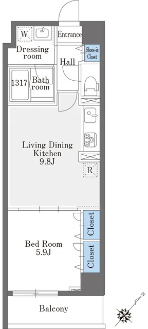La Douceur Sugamo West - Floor Plan - []