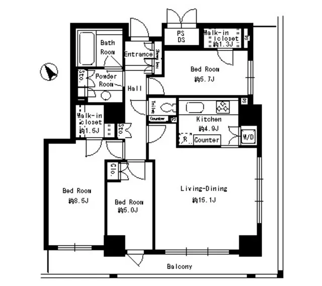 Park Tower Shibaura Bayward Urban Wing - Floor Plan - ["Schematic", "Rectangle", "Font"]