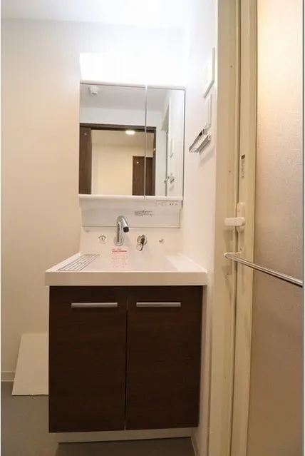 Alivio HORIUCHI - Interior - ["Mirror", "Bathroom cabinet", "Sink"]
