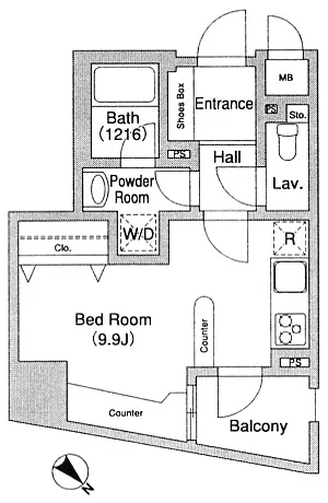 Prime Urban Nakameguro Ⅱ - Floor Plan - ["Floor plan", "Diagram", "Text"]