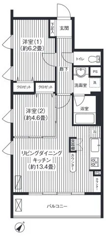 Sierre Grand Kamiikedai - Floor Plan - ["Tile Flooring"]