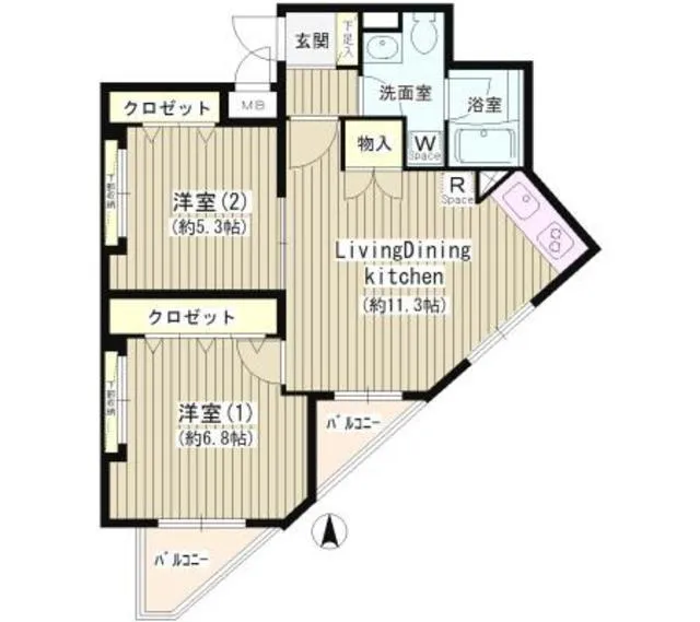 Giglio Jyugaoka - Floor Plan - ["Wood", "Font", "Parallel"]