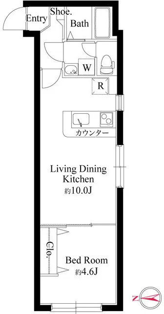 Destino Residencia Arakawa - Floor Plan - ["Rectangle", "Parallel", "Font"]