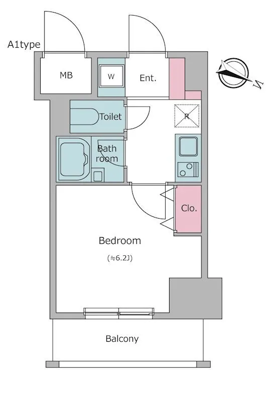 Residia Higashi Shinagawa - Floor Plan - ["Rectangle", "Schematic", "Parallel"]