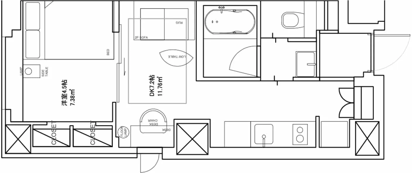 Hmlet Shinjuku Gyoenmae - Floor Plan - []
