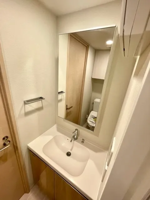 Crevia RXe Kitashinagawa II Station Court - Interior - ["Mirror", "Tap", "Bathroom sink"]