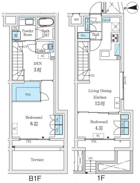 STANDZ Kakinokizaka - Floor Plan - ["Plan", "Technical drawing", "Schematic"]