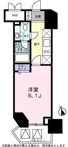 Residia Takanawa Katsurazaka - Floor Plan - ["Rectangle", "Font", "Parallel"]