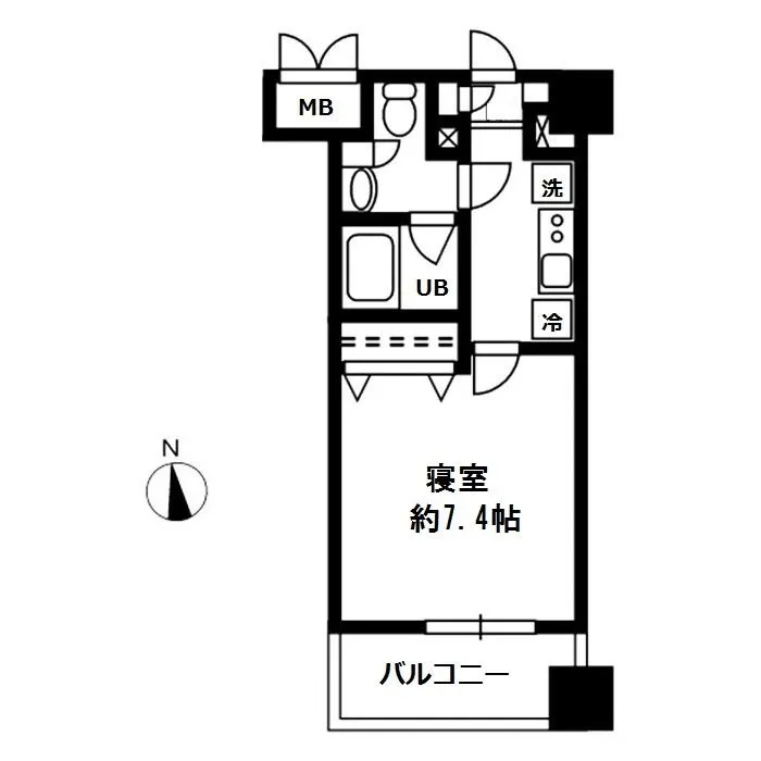 Residia Yotsuya Sanchome - Floor Plan - ["Rectangle", "Font", "Parallel"]