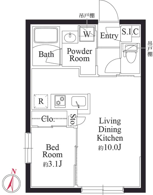 Glorio Shelt Senkawa - Floor Plan - ["White", "Diagram", "Plumbing fixture"]