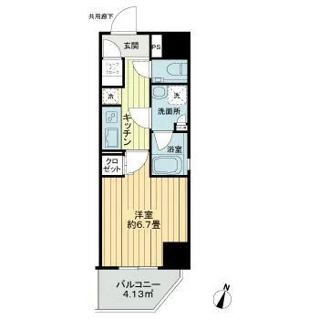 Precis Honkomagome - Floor Plan - ["Rectangle", "Parallel", "Font"]