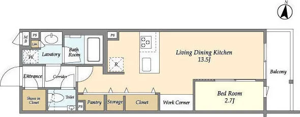 Comforia Kitazawa - Floor Plan - ["Rectangle", "Font", "Parallel"]
