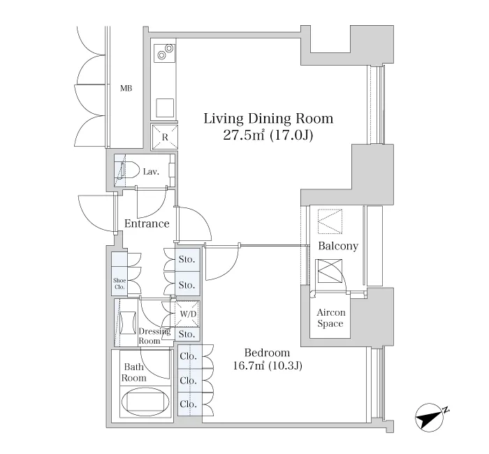 Platine Nishi Shinjuku - Floor Plan - ["Rectangle", "Schematic", "Font"]