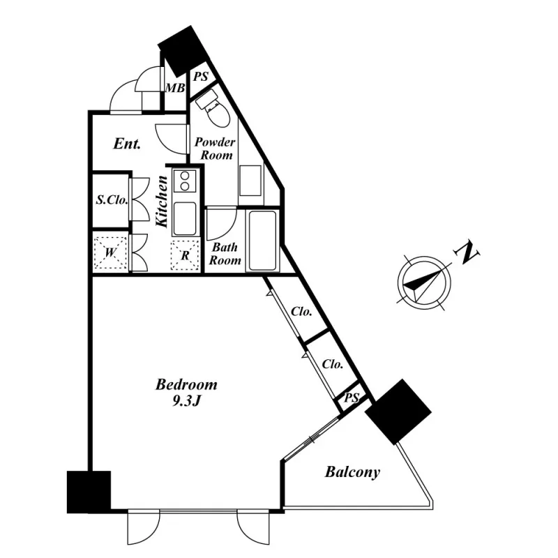 KDX Residence Shinagawa Seaside - Floor Plan - ["Diagram", "Line", "Floor plan"]