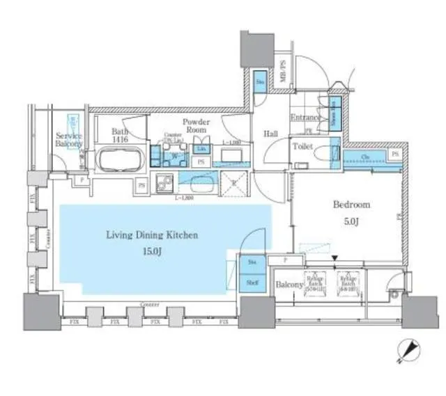 Park Axis Tsukishima Mature Style - Floor Plan - ["Floor plan", "Plan", "Diagram"]