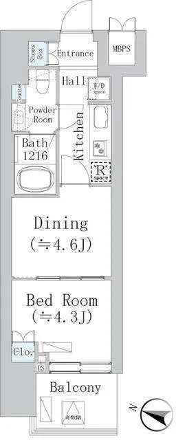 Westa Itabashi Nakajuku - Floor Plan - []