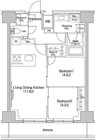The Park Habio Iriya - Floor Plan - ["White", "Diagram", "Plan"]
