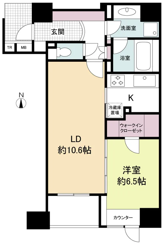 Prime Urban Sakaisuji Honmachi - Floor Plan - ["Apartment", "Tile Flooring", "Condominium"]