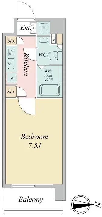 LaSante Kiba Park - Floor Plan - ["Tile Flooring"]