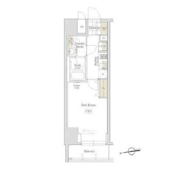 Urbanex Akihabara East II - Floor Plan - ["Rectangle", "Schematic", "Parallel"]