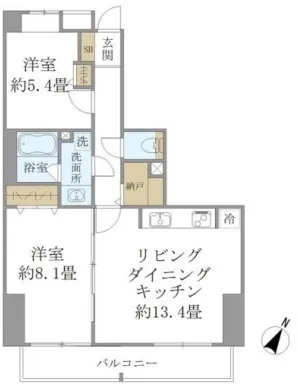 SS.FLAT Kagurazaka South - Floor Plan - ["Wood flooring", "Tile Flooring"]