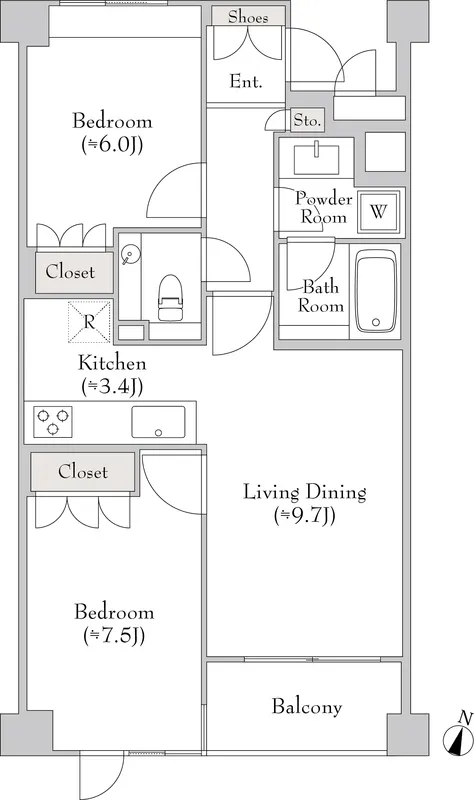 Dash Living Aoyama - Floor Plan - []