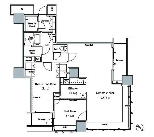 The Tokyo Towers Midtower - Floor Plan - ["Floor plan", "Plan", "Text"]