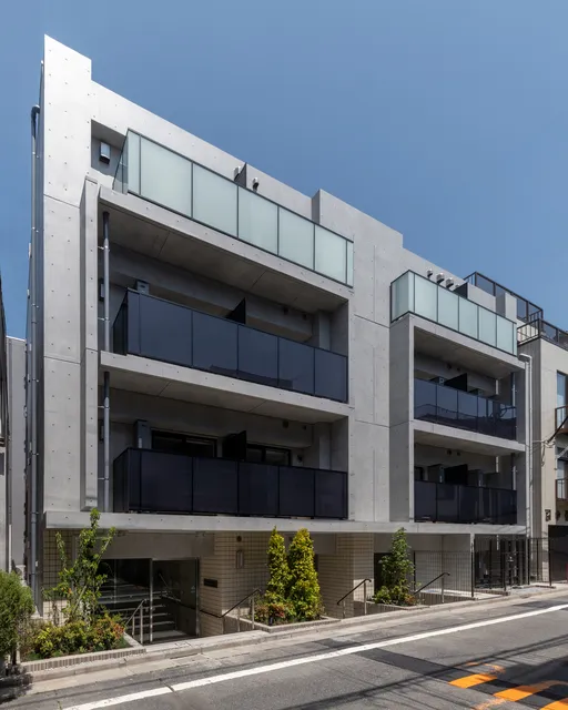 Nakano Shinbashi Residence - Exterior - ["Apartment", "Concrete", "Balcony"]