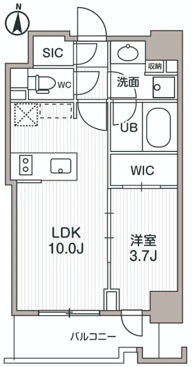 Season Flats Ryogoku South - Floor Plan - ["Tile Flooring", "Wood flooring"]