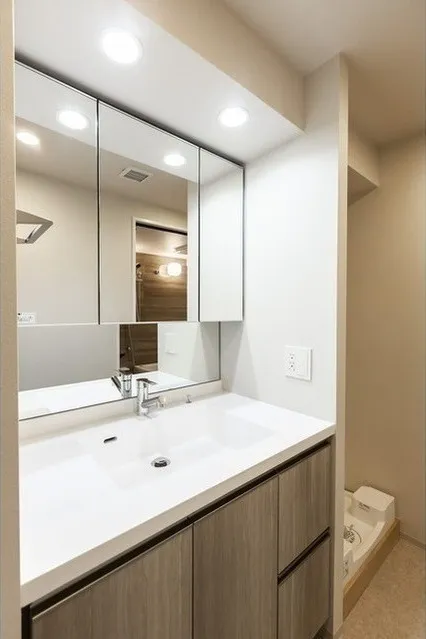 La Sante Ueno - Interior - ["Mirror", "Tap", "Bathroom cabinet"]