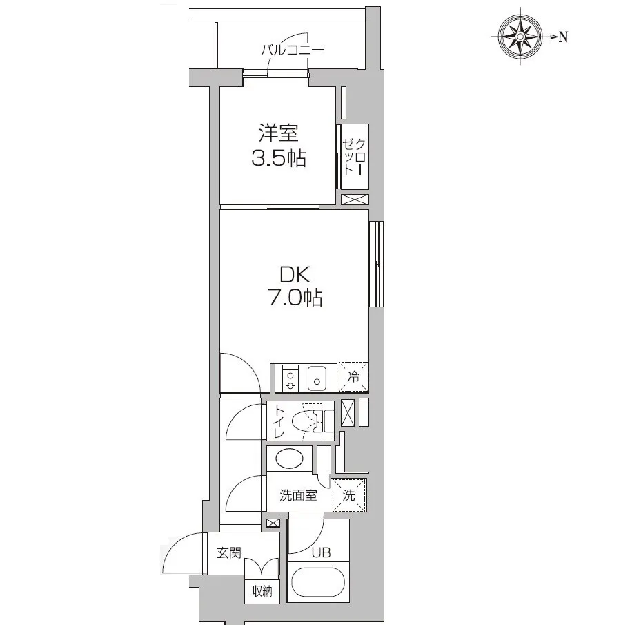 Residia Koenji - Floor Plan - ["Rectangle", "Parallel", "Font"]