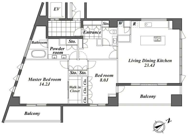 Opus Residence Ebisu - Floor Plan - ["White", "Plan", "Diagram"]