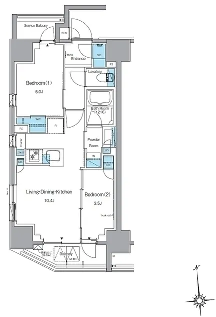 LEFONT PROGRAM Ueno Inaricho - Floor Plan - ["Diagram", "Plan", "Map"]