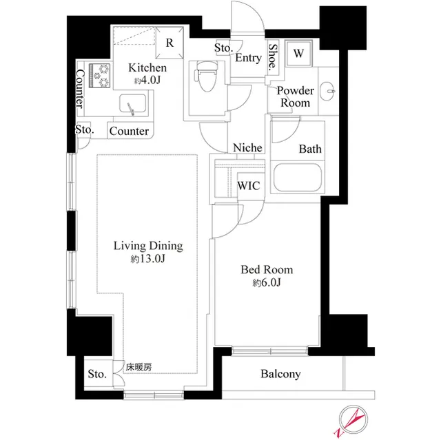 Grand Suite Ginza Resty Monarch - Floor Plan - ["Schematic", "Rectangle", "Parallel"]