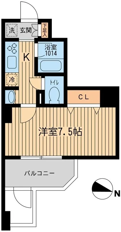 KDX Residence Hatagaya - Floor Plan - ["Floor", "Apartment", "Tile Flooring"]