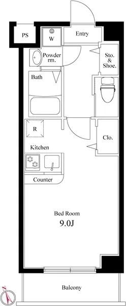 Ravient Asakusa Kototoi - Floor Plan - ["White"]