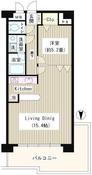 Core City Nakanosakaue - Floor Plan - ["Floor", "Apartment", "Tile Flooring"]