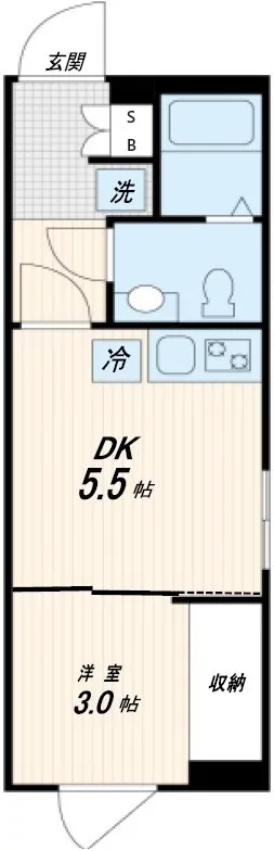 Fullea Kagurazaka - Floor Plan - ["Apartment", "Tile Flooring"]