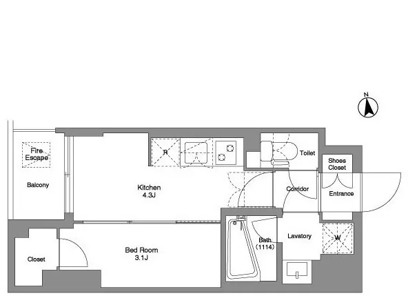 Azil Court Hamamatsucho - Floor Plan - ["Diagram", "Floor plan"]