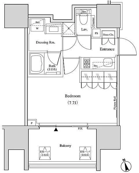 The Park Habio Kitasenju - Floor Plan - ["Diagram", "Plan", "Technical drawing"]