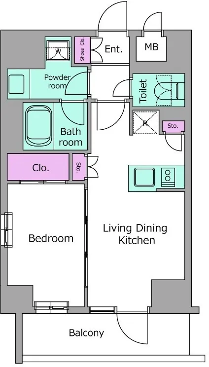 Residia Takadanobaba - Floor Plan - ["White", "Diagram", "Plan"]