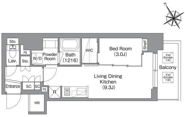 Baus Flats Kuramae - Floor Plan - []