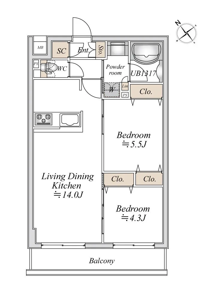 Riana Art Park Nishikasai - Floor Plan - ["Rectangle", "Slope", "Handwriting"]