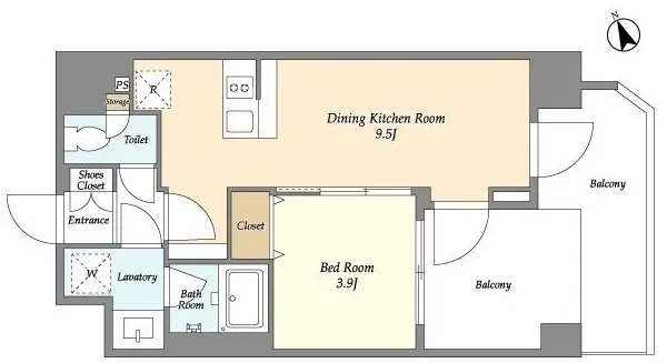 Due Asakusa - Floor Plan - ["Rectangle", "Font", "Parallel"]