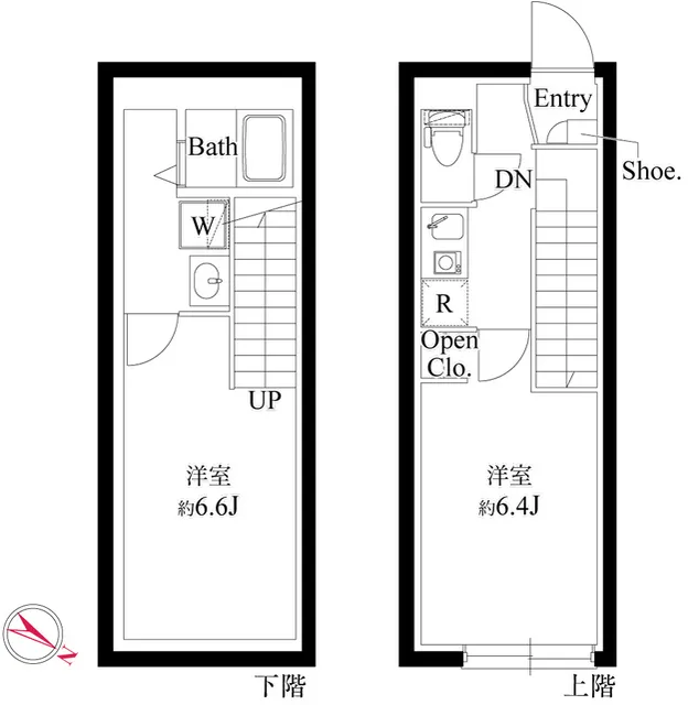 Le Coeur Shibuya Honmachi - Floor Plan - ["White", "Design", "Stairs"]