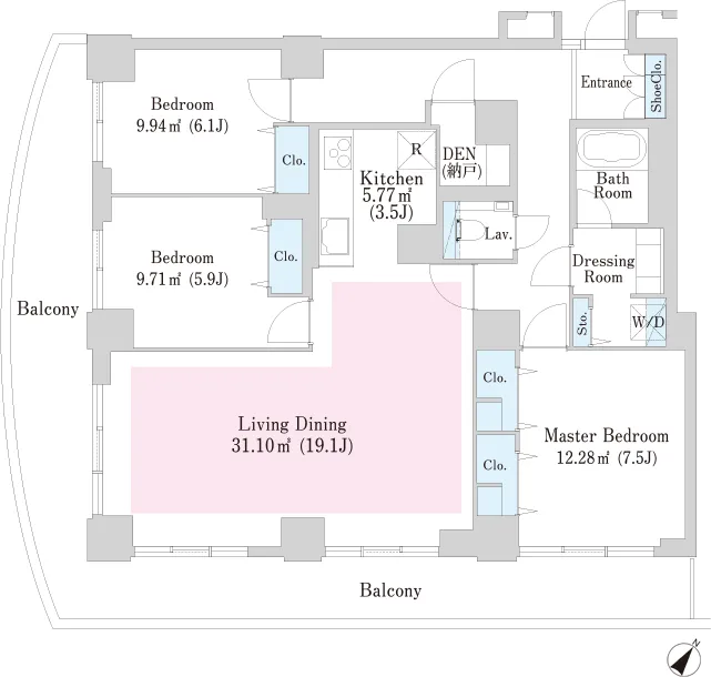 Platine Tamachi - Floor Plan - ["White", "Plan", "Floor plan"]