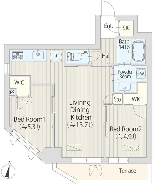 Farel Sasazuka II - Floor Plan - ["Rectangle", "Schematic", "Slope"]