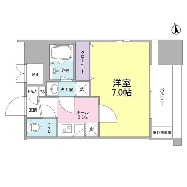 Libare Higashi Shinjuku - Floor Plan - ["Rectangle", "Font", "Parallel"]