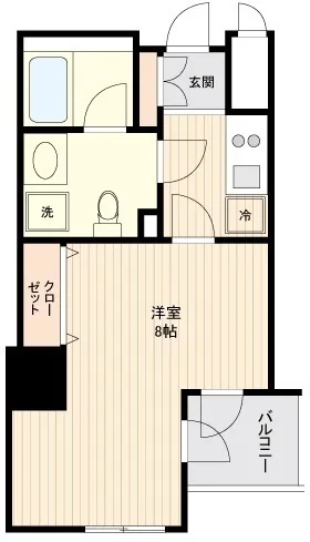 Doue Hatagaya - Floor Plan - ["Apartment", "Tile Flooring"]