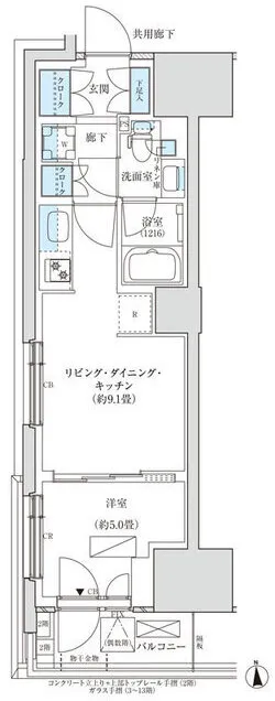 Park Axis Shinagawa Tennozu Isle - Floor Plan - []